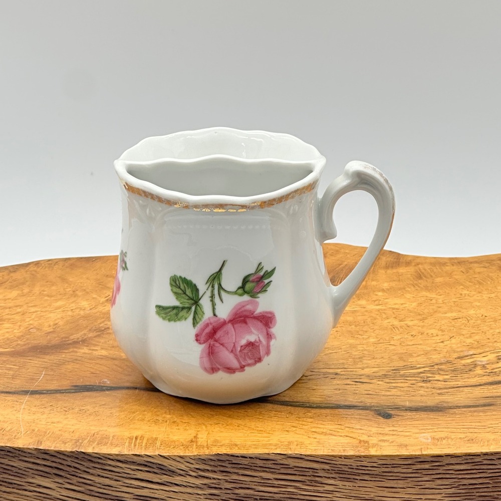 Vintage Shaving Cup Mug Marked‎ Germany Pink Florals